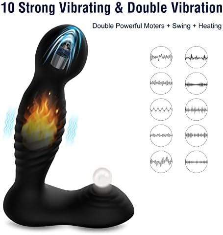 Eupher Wiggle Motion Prostate Massager Anal Vibrator, Male 45?? Heating Anal Butt Plug With 10 Thump Tapping & Vibrations, Remote Control Vibrating P Spot Stimulator Adult Sex Toys For Hands Free Play - Image 2