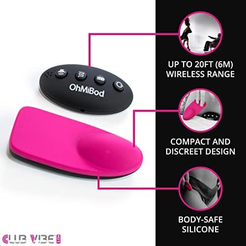 Ohmibod Club Vibe 3.0H Wearable Panty Vibrator - Personal Massager For Women - Couples Vibrator With Three Play Modes - Wireless Remote Control Clit Vibrator For Home, Club, And Party - Pink/Black - Image 2