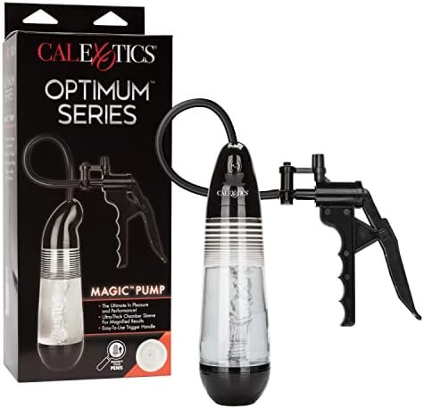 Calexotics Optimum Series Automatic Smart Pump – Male Enhancement Penis Pump With Silicone Stroker Sleeve – Male Masturbation Sex Toys For Men – Clear