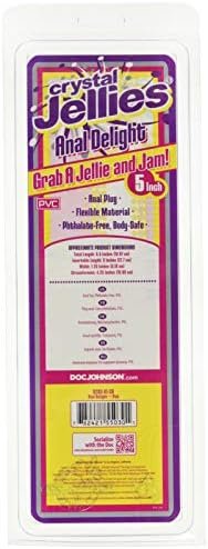 Doc Johnson Crystal Jellies - Anal Delight - 5 Inch - Purple - Image 3