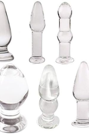 7 Types Set Anal Plug Butt Sex New Top Unique Design Sex Toy Adult Products Crystal Glass Transparent Calabash Shaped Anal Butt Plug Stimulate