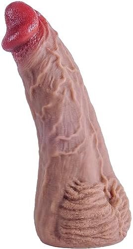 8.8 Inch Silicone Big Dildo Wide Toy, 2 Inch Diameter Thick Realistic Dildo Fat Penis With Suction Cup, Hands Free Play, G-Spot Masturbator For Women And Couples.