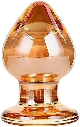 Super Big Butt Plug Trainer,Anal Plug Crystal Glass Anus Dilator For Beginner Advanced Men Women(5501A)