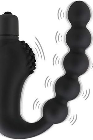 Vibrating Butt Plug, Silicone Anal Vibrator With Remote Control Vibration Anal Toys For Men, Women And Couples,Round Pull Beads 0-5