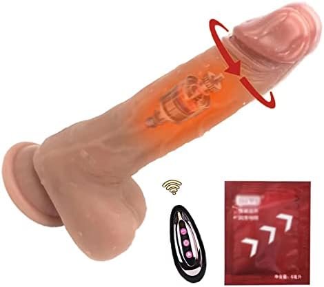 Thrust Heated Dildo, Vibrators 2023 Upgrade Powerful Dildo For Women And Men With Strong Suction Cup 4 In 1 Vibrating Dildos 8.6 Inch Remote Control Adult Sex Toys For Pussy Anal Play