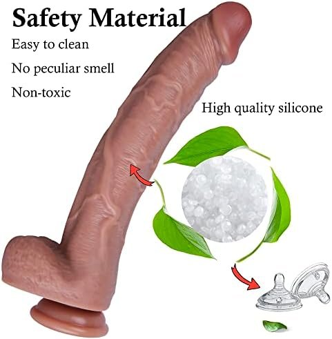 Adult Sex Toys Realistic Silicone Dildo With Suction Cup, 10.6 Inch Huge Black Dildo For Hands-Free Play, Women Men Anus Butt Plug, G-Spot Stimulation Dildo For Women - Image 3