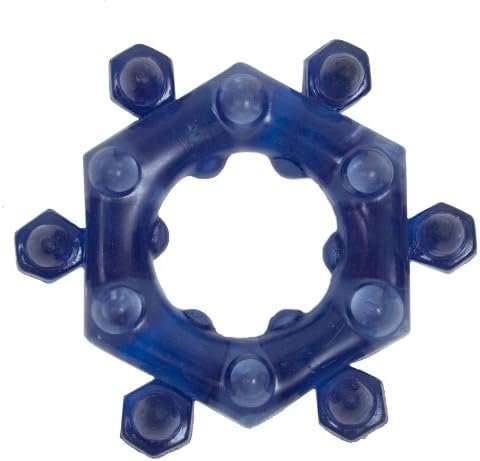 Doc Johnson Nuts And Bolts Big Bolt C**K Ring, Blue