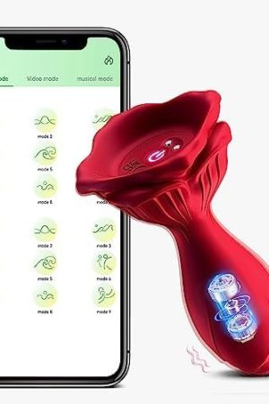 Anal Plug Sex Toys Vibrator - Vibrating Rose Butt Plug App Remote Control Vibrators With 9 Modes Waterproof Silicone Prostate Massager,Adult Sex Toy For Men Couples & Beginner