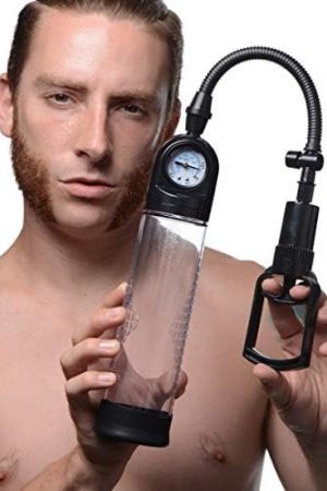 Size Matters Trigger Penis Pump With Built-In Pressure Gauge, Clear