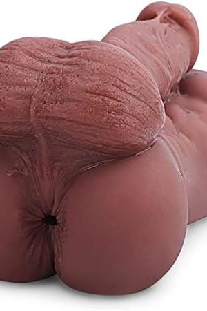 Male Masturbators Anal Sex Doll, Realistic Male Pocket Pussy Torso With Lifelike Dildo Testis Vein, Soft & Safe Material Sex Toy For Men, Anal Sex Toy For Gay Brown