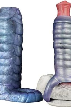 5.9" Silicone Dragon Penis Sleeve Male Penis Enlargement Sleeve, Penis Enlarger Sleeve With Cock Ring, Realistic Penis Sheath Male Adult Sex Toy (Colorful)