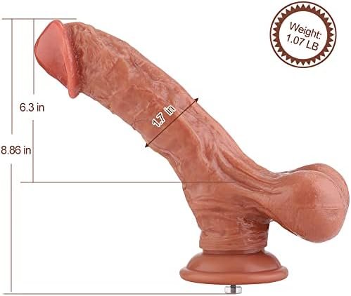 Hismith 10” Silicone Dildo With Kliclok System - 9.1" Insert-Able Length, Max Diameter 2.8" - Intermediate Series - Image 2