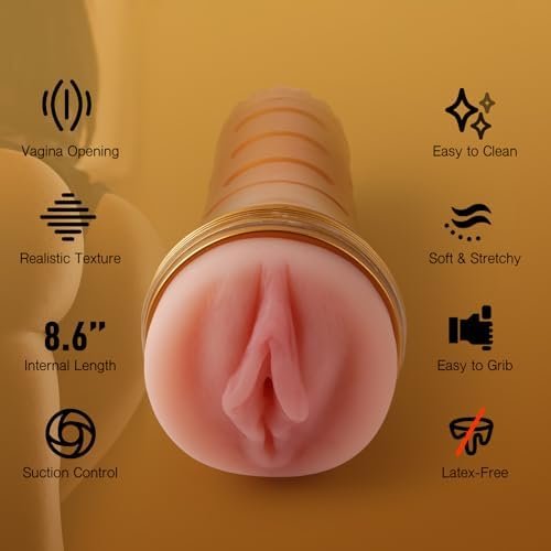 Tracy'S Dog Realistic Male Masturbator, Adult Sex Toys For Men, Transparent Soft Sleeve Pocket Pussy Stroker For Men Masturbation, Lifelike Textured Vagina Man Crystal Masturbation Cup - Image 2