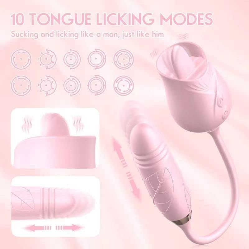 2023 Newly Rose Virbrater For Women Clitoral Vibrator Sex Stimulator Sweet Spot Teasing Nipple Clitoris Masturbating Things For Women Pleasure, Vibrating Sex Toys (Pink1) - Image 2