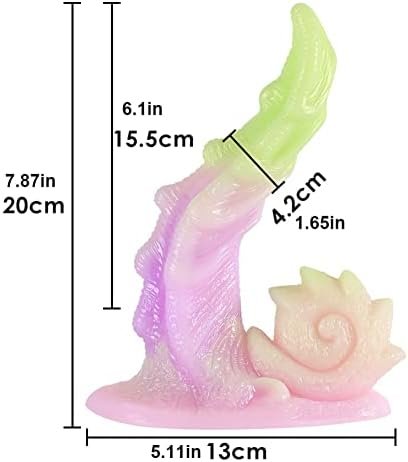 Luminous Monster Realistic Dildo With Strong Suction Cup, 7.87 Inch Fluorescent Animal Snails Dildo G Spot Dildo Adult Sex Toy For Women - Image 2