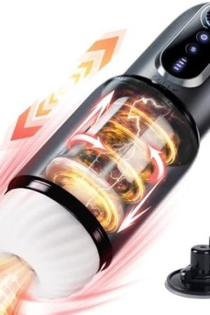 Male Masturbator Sex Toys For Men - Svakom Automatic Thrusting Roating Sucking Male Masterburbater With Cvt & Power Display - Handsfree Stroker Sleeve Plump Pocket Pussies Penis Trainer Adult Sex Toy