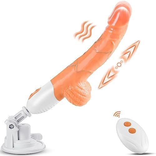 Sex Machine Realistic Thrusting Dildo For Women With 10 Thrusting & Vibrating Modes, Remote Control Adult Toys & Games For G Spot Clitoral Anal Stimulation, Silicone Vibrator For Men And Couples