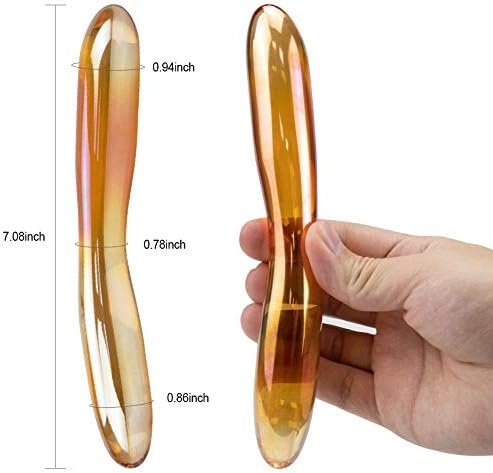 Loveria Glass Pleasure Wand Golden Crystal Dildo G Spot Stimulation Masturbation Wand Sex Toy For Women - Image 2