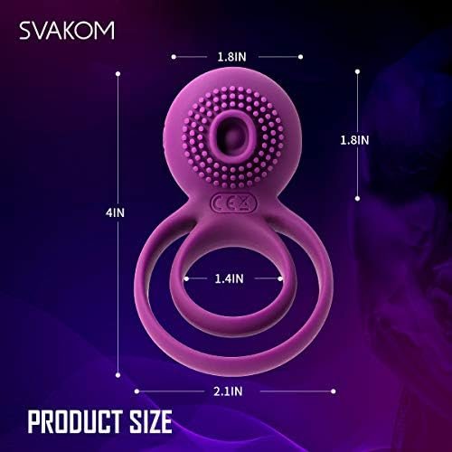 Svakom Couples Ring Vibrating Dual Penis Rings Male Adult Sensory Toys Clitoral Vibrator G-Spot Stimulators Waterproof, Rechargeable. - Image 3