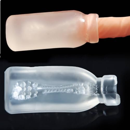 Parent-Proof! Transparent Milker Stroker Male Masturbator, Sex Toys For Men Male Masturbators With Textured Tunnel, Portable Silicone Pocket Pussies For Men Penis Glans Trainer - Image 3