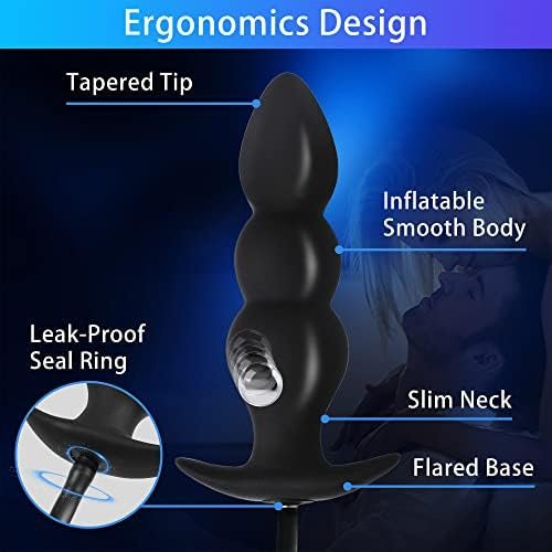 Silicone Inflatable Butt Plug, Lenahu Anal Sex Toys (Steel Ball Included), Anal Plug Medical Grade For Male, Female And Beginners, Adult Sex Toys & Games - Image 3
