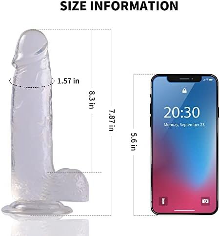 Rovozar 8.3 Inch Realistic Dildo, With Strong Suction Cup For Hands-Free Play, Tpe Transparent Safety Material, For Women/Men/ Adult/ Vagina G-Spot And Anal Sex Toys - Image 3