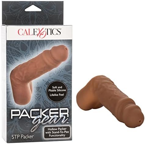 Calexotics Packer Gear Stp Packer – Realistic Prosthetic Stand To Pee Strap On Sex - Trans Transitioning Ftm Adult Female To Male - Brown