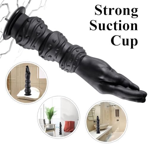 Samko Black Fist Dildo,13.1In Realistic Hand Dildo Silicone With Hand Free Suction Cup,Huge Dildo Anal Fisting For Men Women - Image 3