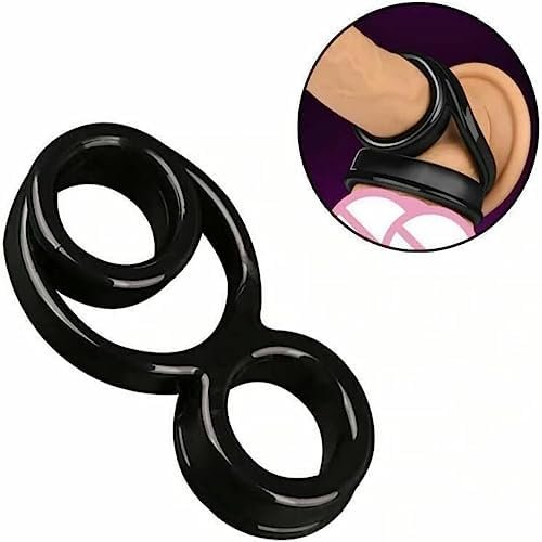Ousandy Dual Cock Ring With Ball Strap Stretchy Double Penis Rings Adult Men Sex Toy Soft Silicone Couples Penis Rings For Men Sunglasses - Image 2