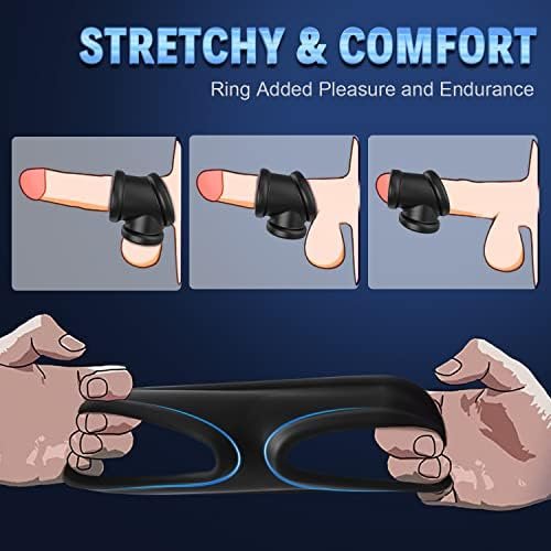 Stretchy Tri-Spot Cock Ring Sex Toys For Men - Divide Cock And Ball Rings For Mens Penis, All-Around Penis Ring Train & Grow Harder, Longer-Lasting Erections, Adult Sex Toys For Mens Or Couples - Image 2