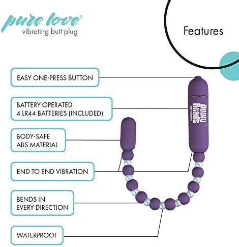 Pure Love Flexible Vibrating Anal Beads With 7 Functions, Purple Color, Adult Sex Toy - Image 3