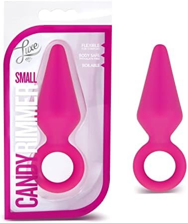 Blush Luxe Candy Rimmer - Platinum Cured Puria Silicone Anal Plug For Butt Play - Ultrasilk Smooth - Sturdy Pull Ring For Safety And Tapered Head - Stayput Technology For Comfort And Security - Small