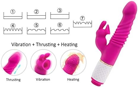 Thrusting Dildo Vibrator Sex Toy For Women - 7 Thrusting Vibrating & 7 Pulsating 9.4Inch Vibrators With Heating Adult Toy, Triple Action Sex Toy G-Spot & Clitoris Stimulator For Women - Image 2