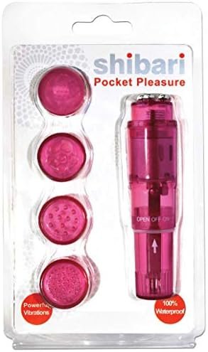 Shibari Clitoral Vibrator, Pocket Pleasure, Sex Toys For Women, Includes 4 Tip Attachments, Quiet, Discreet, Travel Size, Waterproof, Made Of Abs, 1 (Aa) Battery Required (Sold Separately), Purple