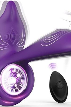 Vibrating Cock Ring, 3 In 1 Penis Ring Vibrator With 10 Vibration Modes G-Spot & Clitoral Stimulator, Silicone Adult Sex Toy Erection Couples Remote Control For Toys Black