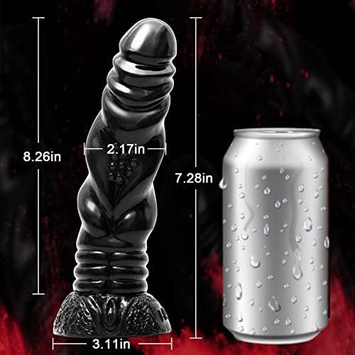 Realistic Monster Dildo With Large Upturned Glans For G-Spot Stimulation, Lifelike Cock Silicone Realistic Penis With Suction Cup For Pegging With Raised Nubs, Adult Sex Toys For Women - Image 3