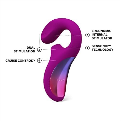 Lelo Enigma Cruise Dual Stimulator Waterproof Clitoral Vibrator With 8 Vibrating Patterns Rabbit Sex Toy Vibrator For Women, Deep Rose - Image 3