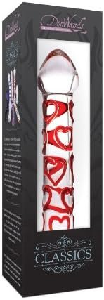 Don Wand Glass Pleasure Wand With Mushroom Tip, Red Sweetheart