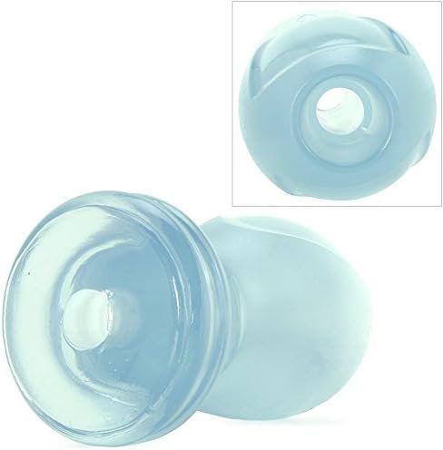 Doc Johnson Titanmen - The Hollow - 4.5 Inch Hollow Tunnel Plug With 8.15 Inch Girth - Flared Safety Base - Dual-Textured Finish - Butt Plug - Clear - Image 3