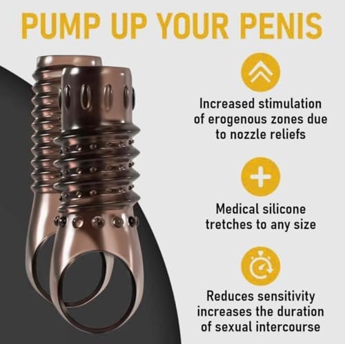 2 Pack Penis Ring- Penis Sleeves Cock Sleeves Textured Ribbed Silicone Cock Ring Set Extender Enlarger Stretchy Stay Harder Sheath Male Sex Toys For Men Cook Rings. Juguetes Sexuales - Image 2