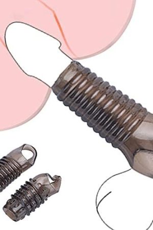 2 Pcs Reusable Cock Rings, Penis Enlargement Sleeves, Delay Ejaculation Stronger Erection Enhancement Sex Toys Soft Realistic Silicone Penis Ring For Adult Men Male(Black)