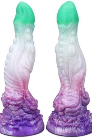 Realistic Thick Dragon Dildo With Knot, 10Inch Long Monster Dildos Silicone Fantasy Dildo Anal Plug Toys For Women And Men Couples