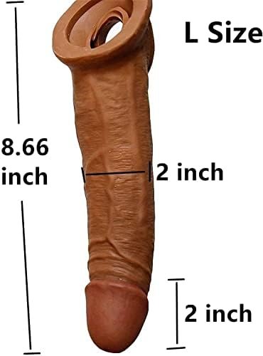 New Soft Big Realistic Sleeve Extender Sheath For Men Male Enhancement Extension Sleeve 1023 (Flesh-Rl) - Image 2