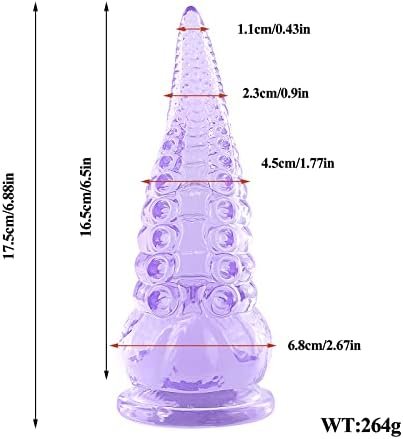 Avmegu Anal Dildo,6.9 In Purple Tentacle Dildo,Adult Sex Toy With Strong Suction Cup For Anal Play, S, 1 Count - Image 2