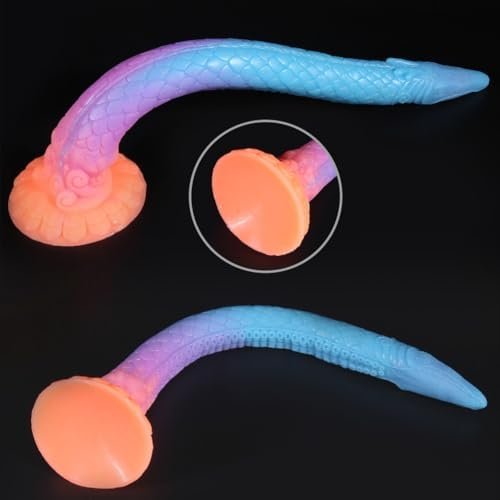Super Long Tentacle Anal Plug,Silicone Anal Dildo Luminous Butt Plug Dragon Dildo With Strong Suction Cup Prostate Stimulator Anal Dilator Prostate Vaginal Training Adult Sex Toy (13.97 Inch) - Image 3