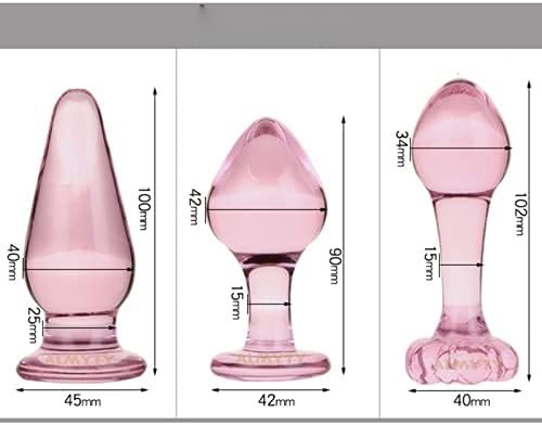 Crystal Glass Anal Butt Plug With 6 Different Sizes For G-Spot Stimulation Sm Anal Butt Plug Stimulator Beginner Friendly(0436) - Image 3