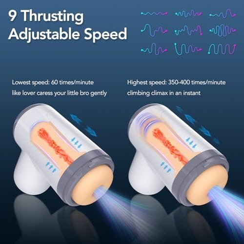Automatic Male Masturbator Sex Toy - Penis Pump Adult Toys Hands Free With 9 Thrusting Speed Pocket Pussy Male Stroker With 3D Realistic Silicone Textured Sucking Blowjob For Man Sexual Pleasure - Image 2