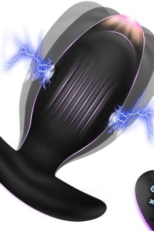 Electric Shock Anal Vibrator Prostate Stimulator Vibrating Anal Plug With 7 Powerful Vibrations 7 Electric Shock Pulse Modes, Anus Massager G-Spot Anal Sex Toy For Men, Women