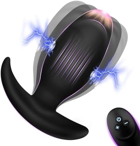 Electric Shock Anal Vibrator Prostate Stimulator Vibrating Anal Plug With 7 Powerful Vibrations 7 Electric Shock Pulse Modes, Anus Massager G-Spot Anal Sex Toy For Men, Women