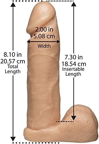 Doc Johnson Vac-U-Lock - The Realistic Cock - 8 Inch - F-Machine And Harness Compatible Dildo - Vanilla - Image 2